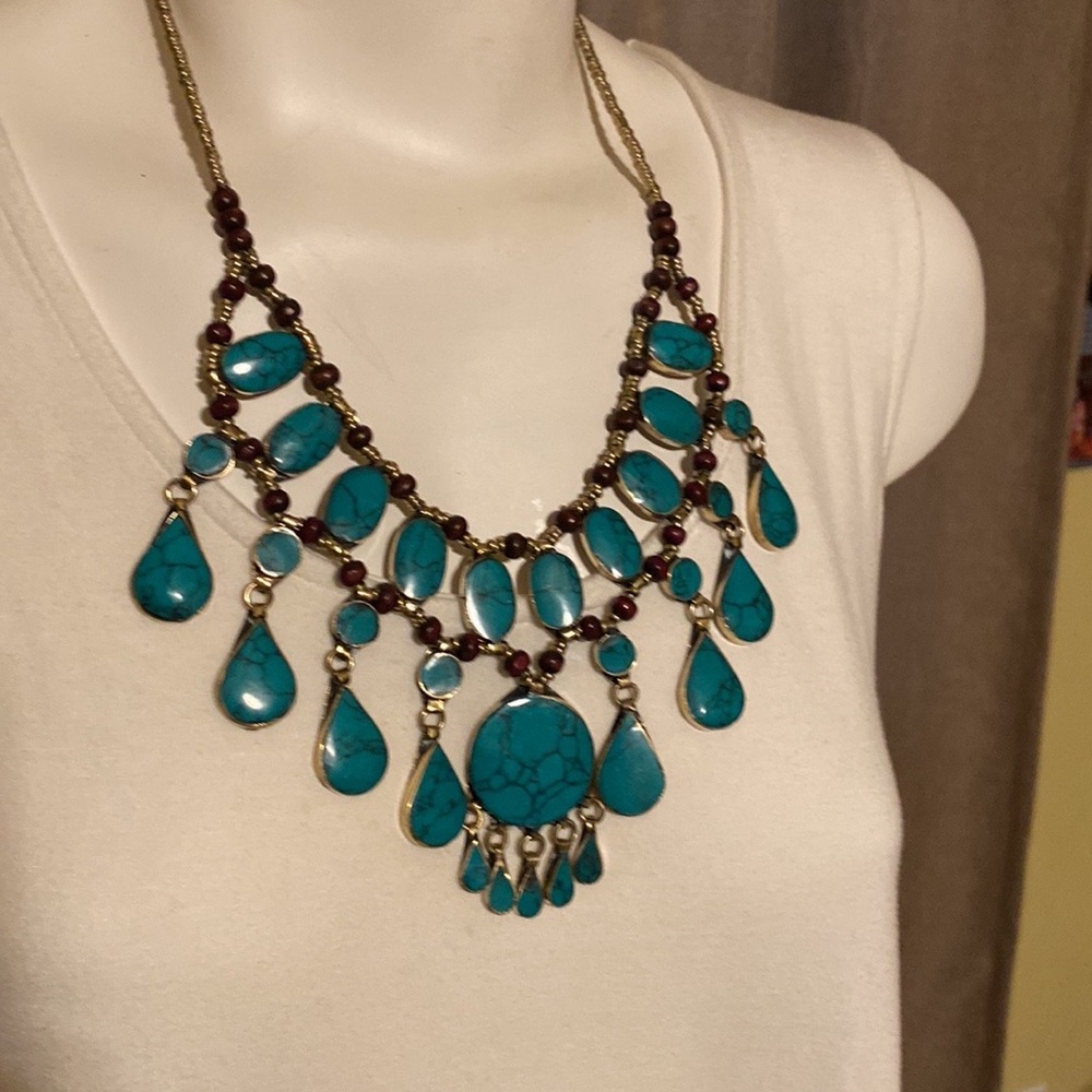 Boho Turquoise Necklace